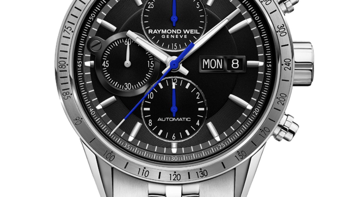 Steel Chronograph Tachymeter Watch Freelancer RAYMOND WEIL