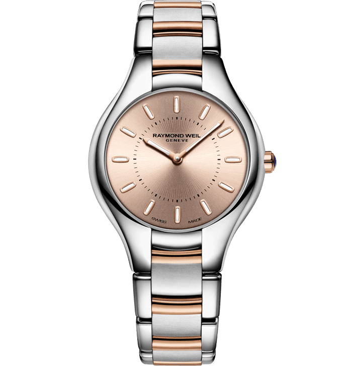 Two-Tone Stainless Steel Rose Gold Dial 