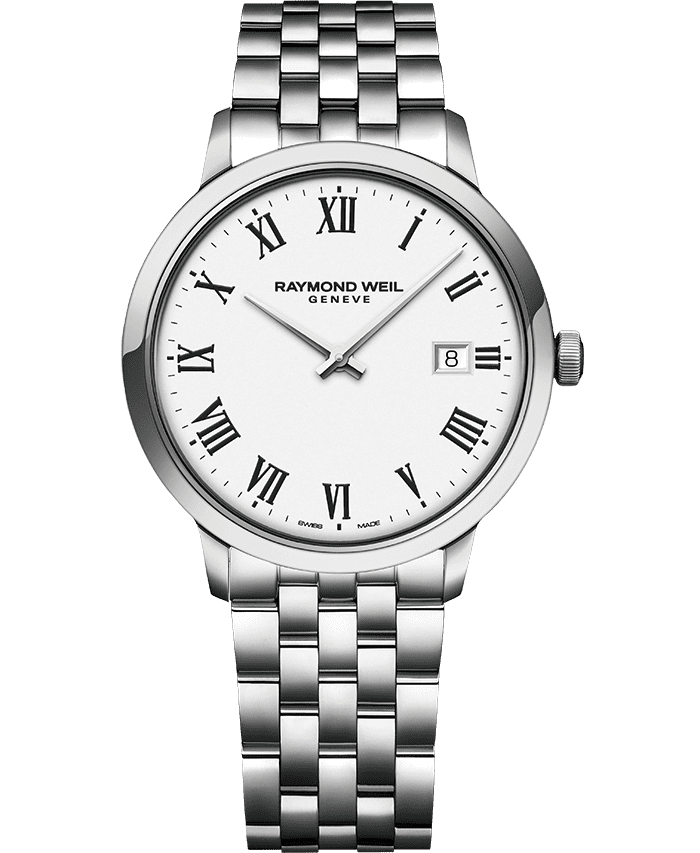 white quartz watch