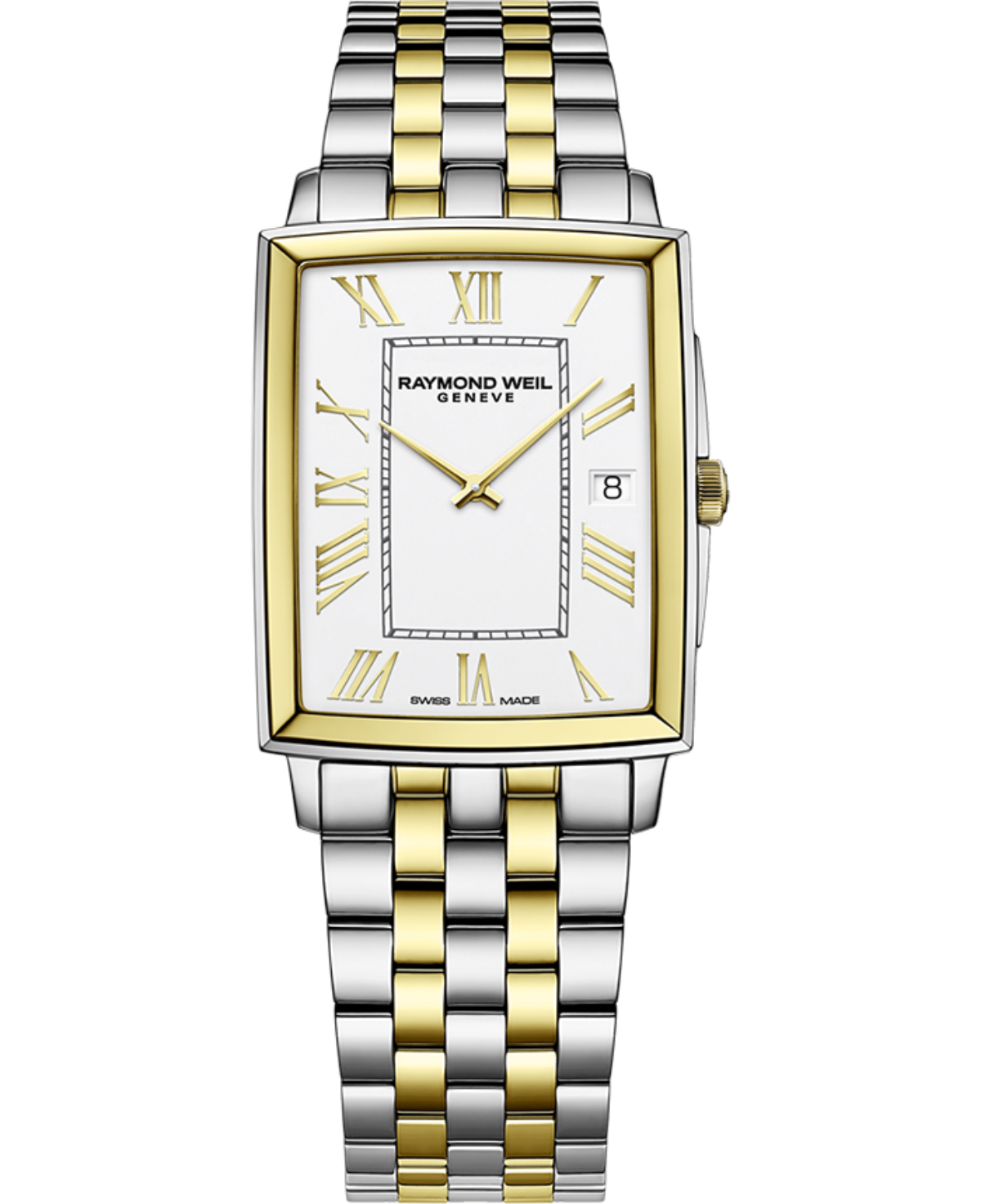 Men s Classic Rectangular Two Tone Watch Toccata RAYMOND WEIL