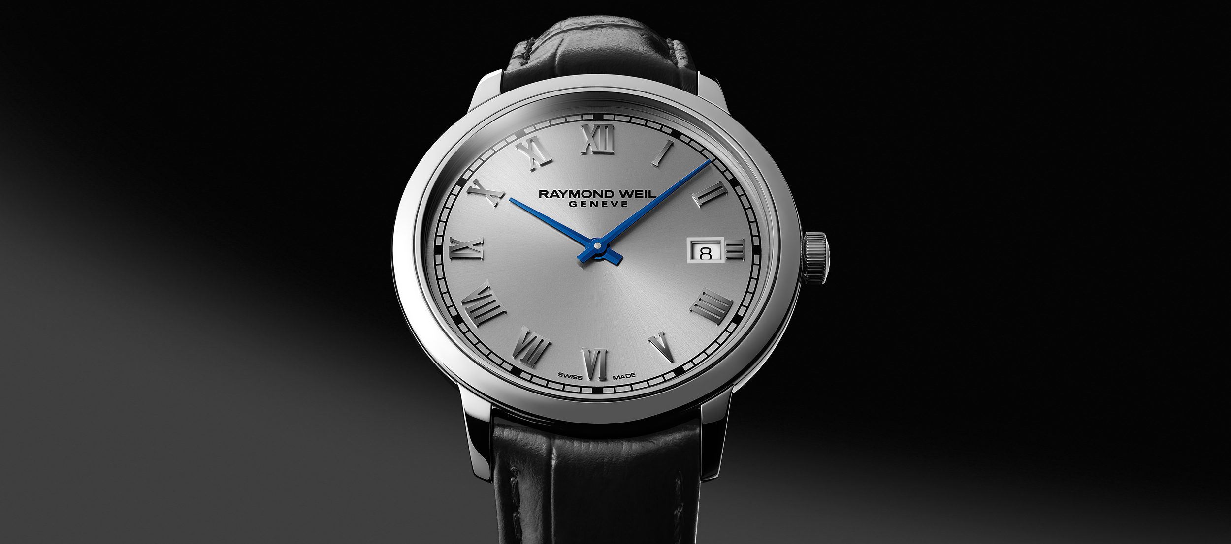 Classic Silver Dial Leather Quartz Watch - Toccata | RAYMOND WEIL