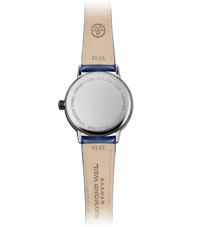 Ladies 76 Diamonds Blue Satin Quartz Watch - Toccata | RAYMOND WEIL