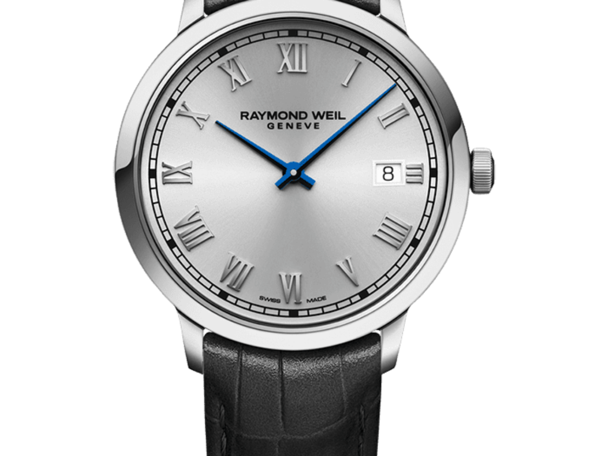 Classic Silver Dial Leather Quartz Watch - Toccata | RAYMOND WEIL