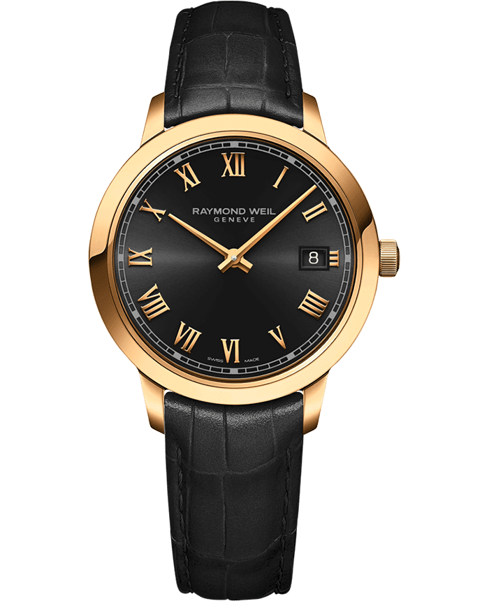 Ladies Gold PVD Leather Quartz Watch - Toccata | RAYMOND WEIL