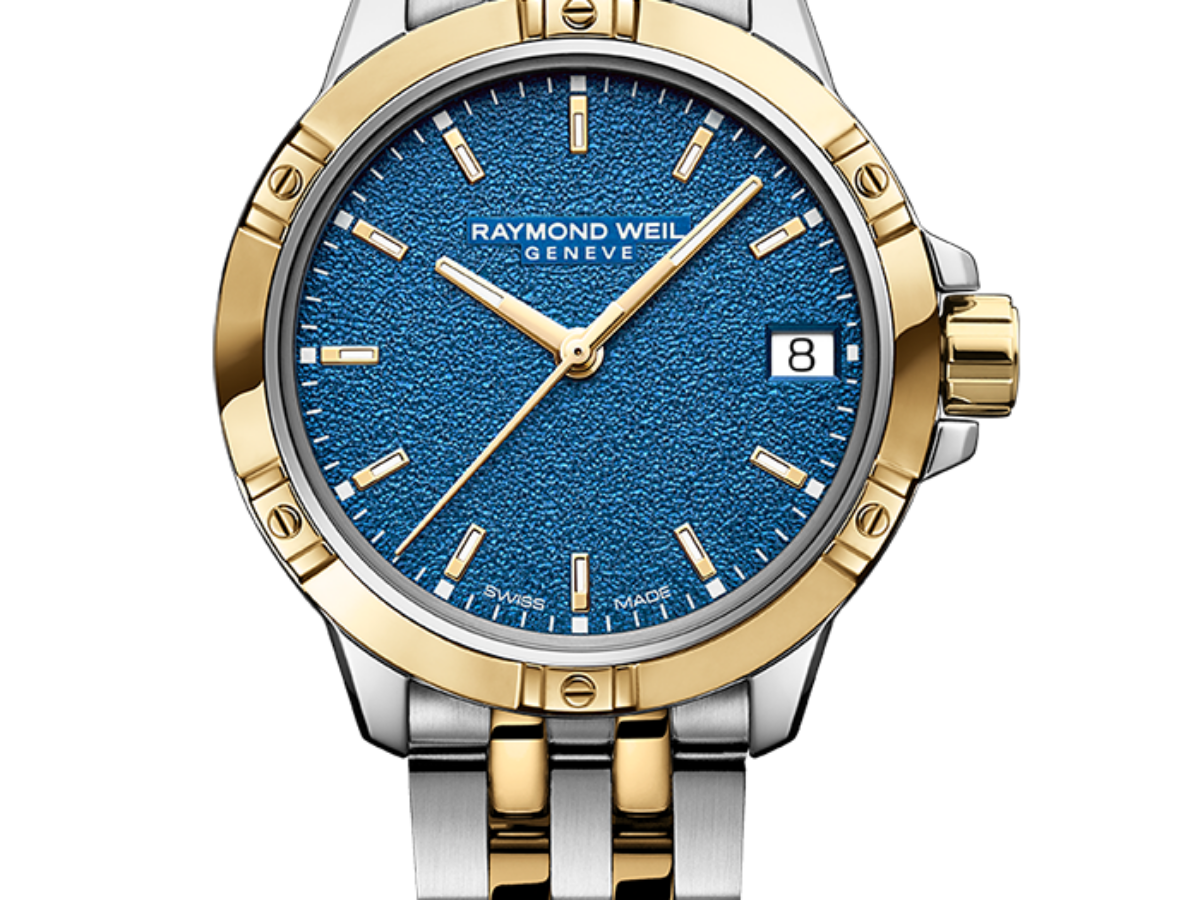 Two-Tone Blue Frosted Dial Quartz Watch - Tango