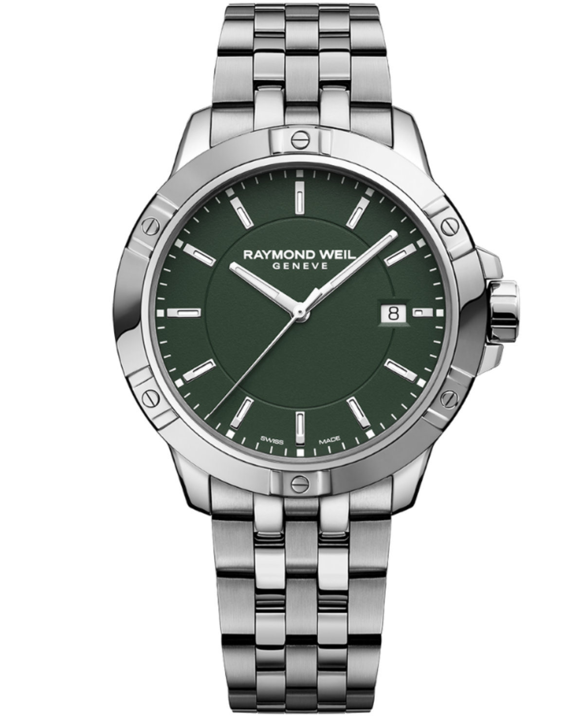 经典绿色表盘精钢表链男士腕表-探戈系列|蕾蒙威