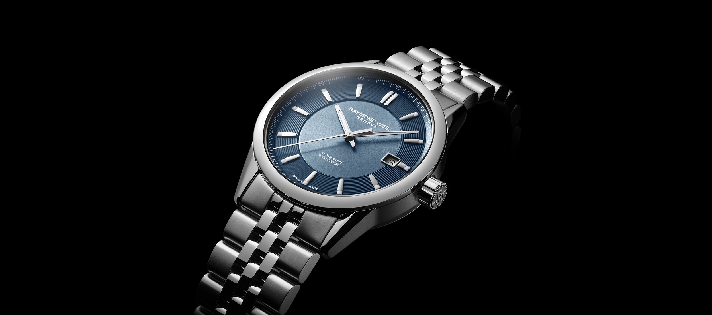 Men's Blue Dial Stainless Steel Watch - Freelancer | RAYMOND WEIL