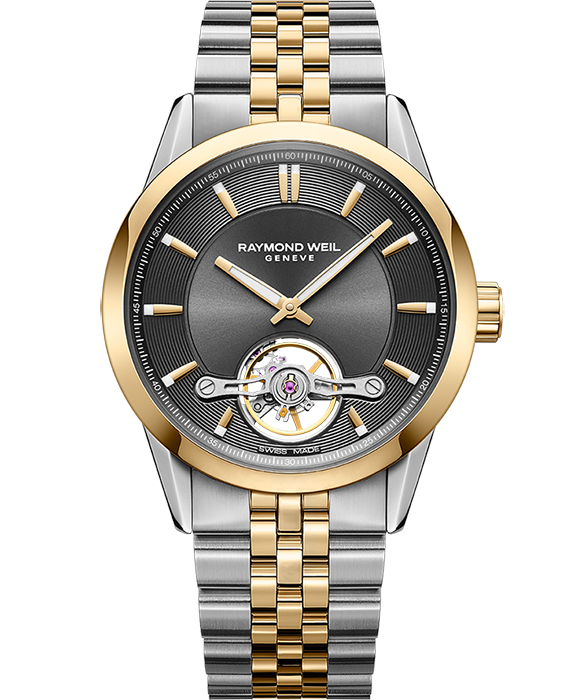 Men's Grey Dial Two-Tone Bracelet Watch - Freelancer | RAYMOND WEIL